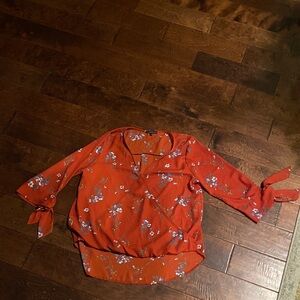 Floral Orange Women's Top